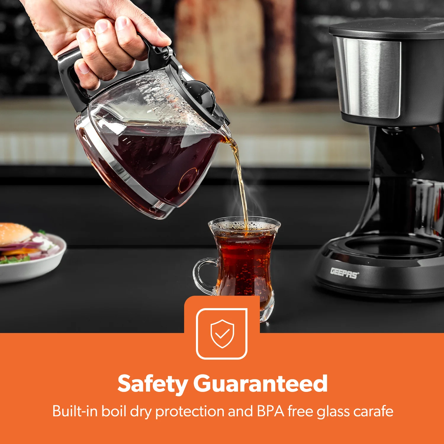 0.75L Fast Brewing Anti-Drip Countertop Filter Coffee Machine - Image 3