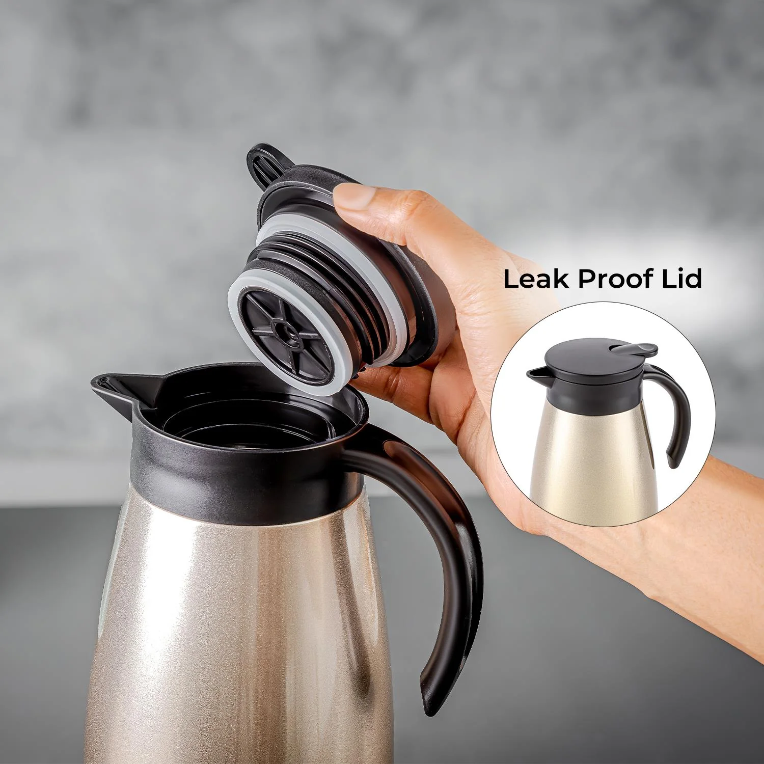1.2L Double Walled Stainless Steel Thermal Coffee Pot - Image 7