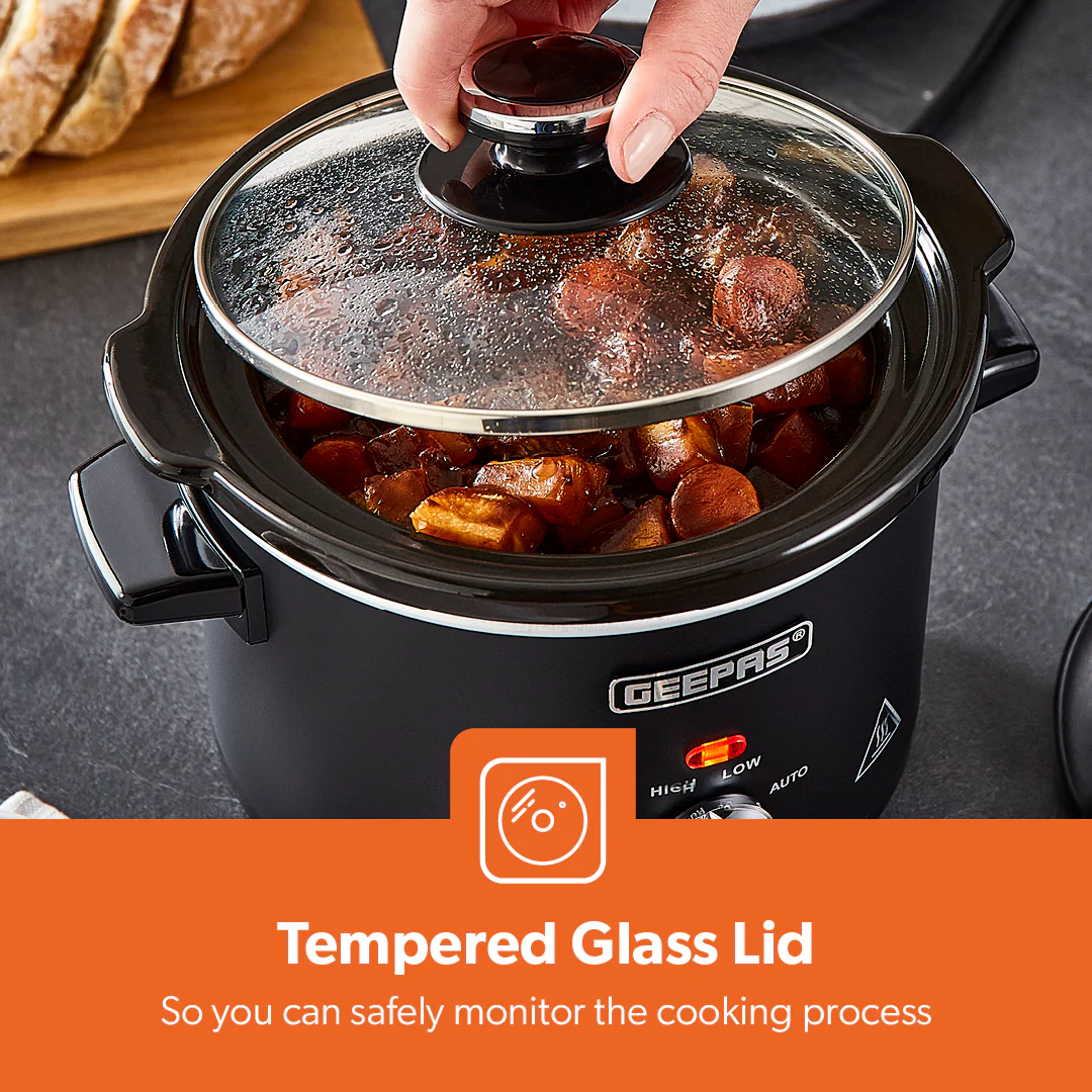 1.5L Chalkboard Slow Cooker With Removable Ceramic Bowl - Image 8