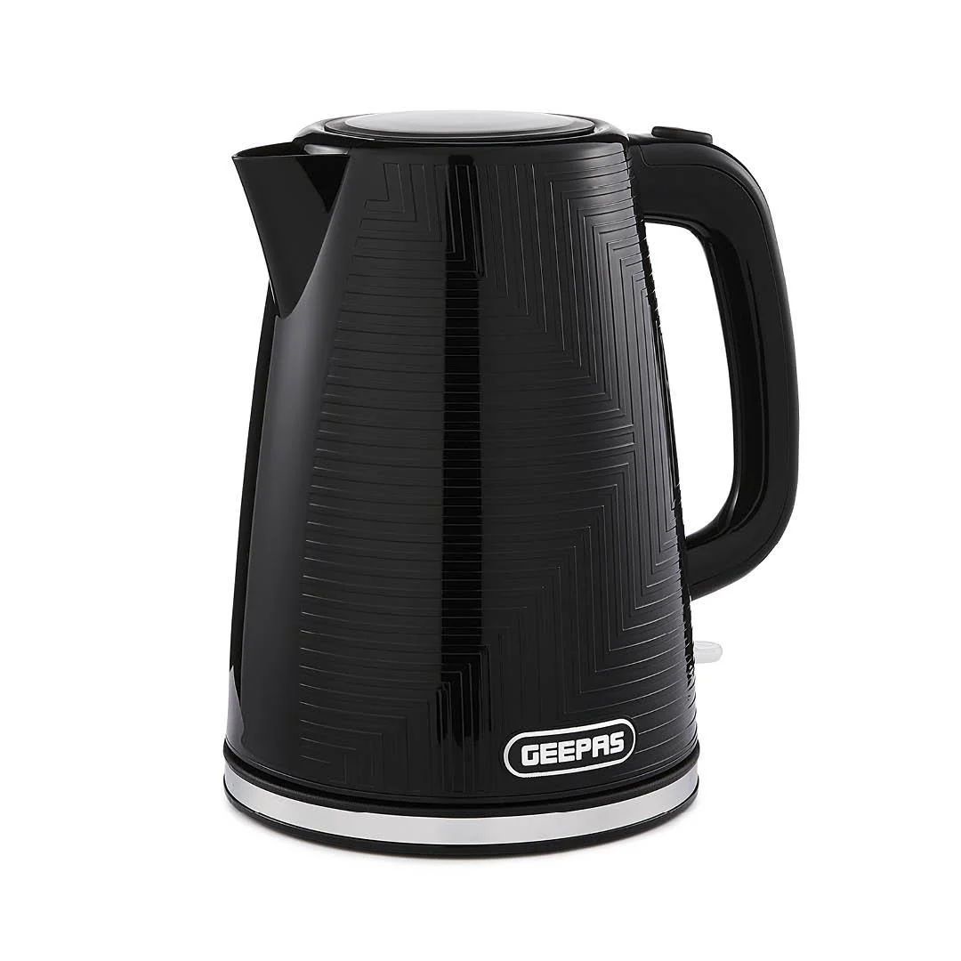1.7L Black Cordless Electric Kettle - 3000W Fast Boiling, Stainless Steel