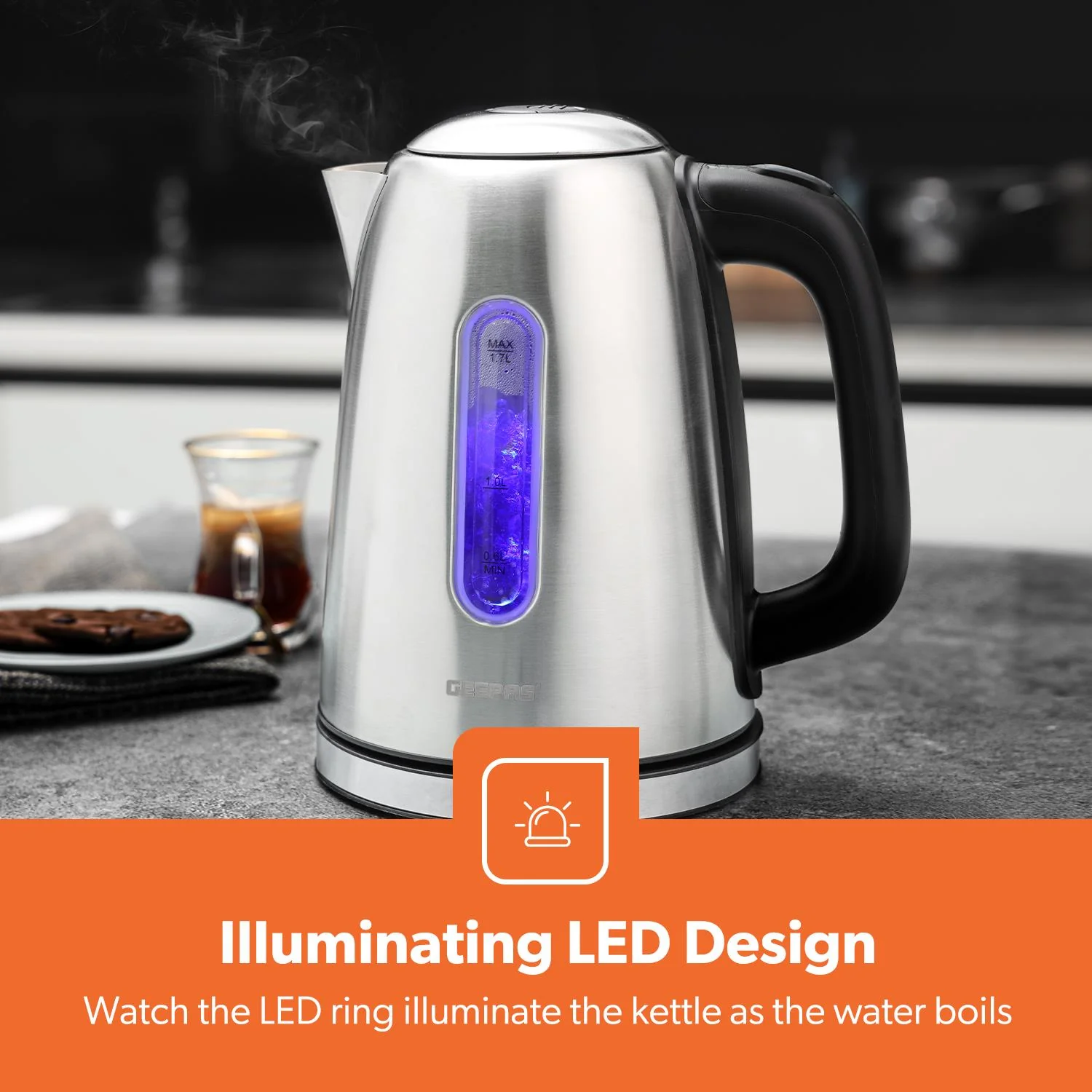 1.7L Electric Kettle 2 Slice Bread Toaster & 7.5L Air Fryer Kitchen Set - Image 5