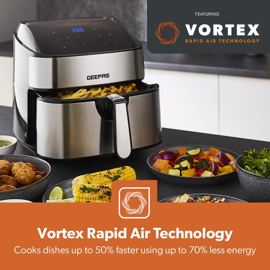 1.7L Electric Kettle 2 Slice Bread Toaster & 7.5L Air Fryer Set - Image 4