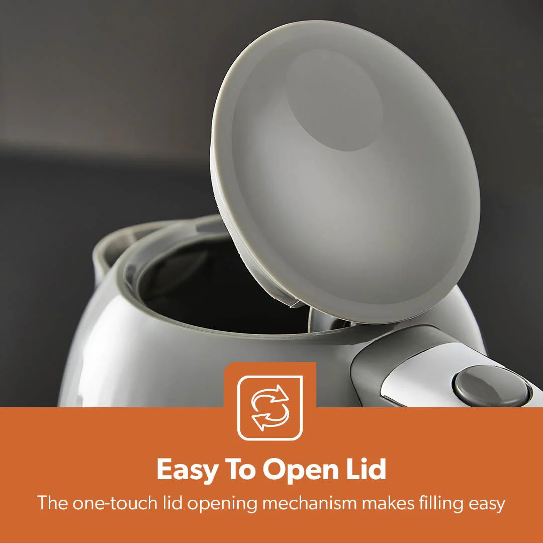 1.7L Grey Fluted Rapid Boil Cordless Electric Jug Kettle - Image 6