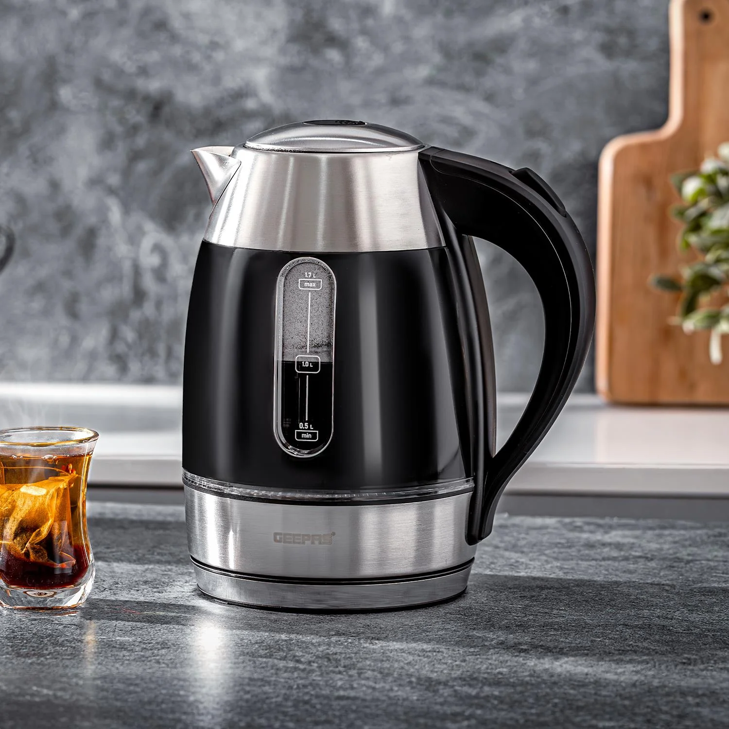1.7L Illuminating Electric Kettle & 2 Slice Bread Toaster Combo Set - Image 2