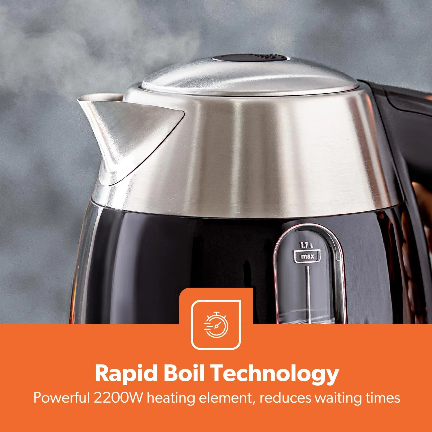 1.7L Illuminating Electric Kettle & 2 Slice Bread Toaster Set - Image 8