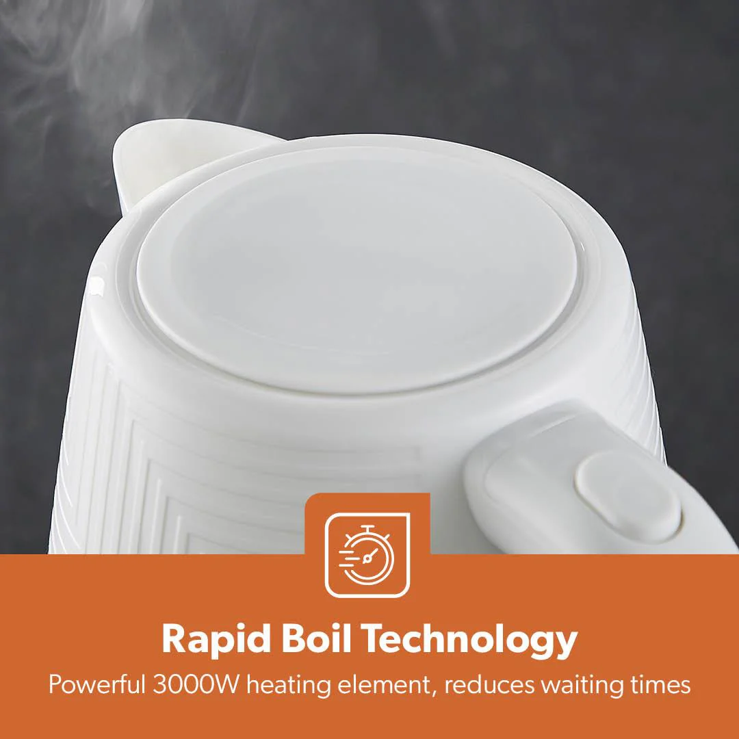 White Opus 1.7L Electric Kettle and 2-Slice Toaster Set - Image 5
