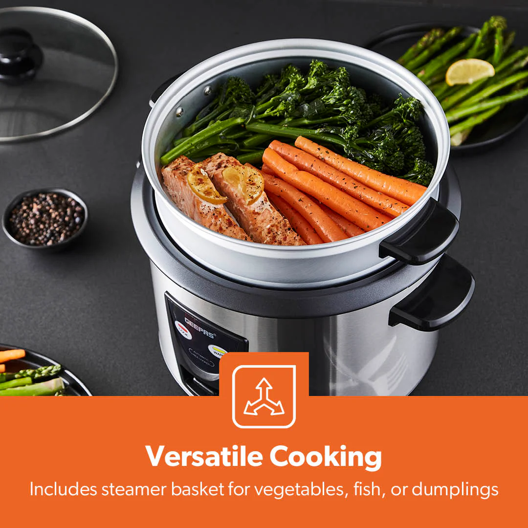 1.8L Non-Stick Stainless Steel Rice Cooker and Steamer 700W - Image 8