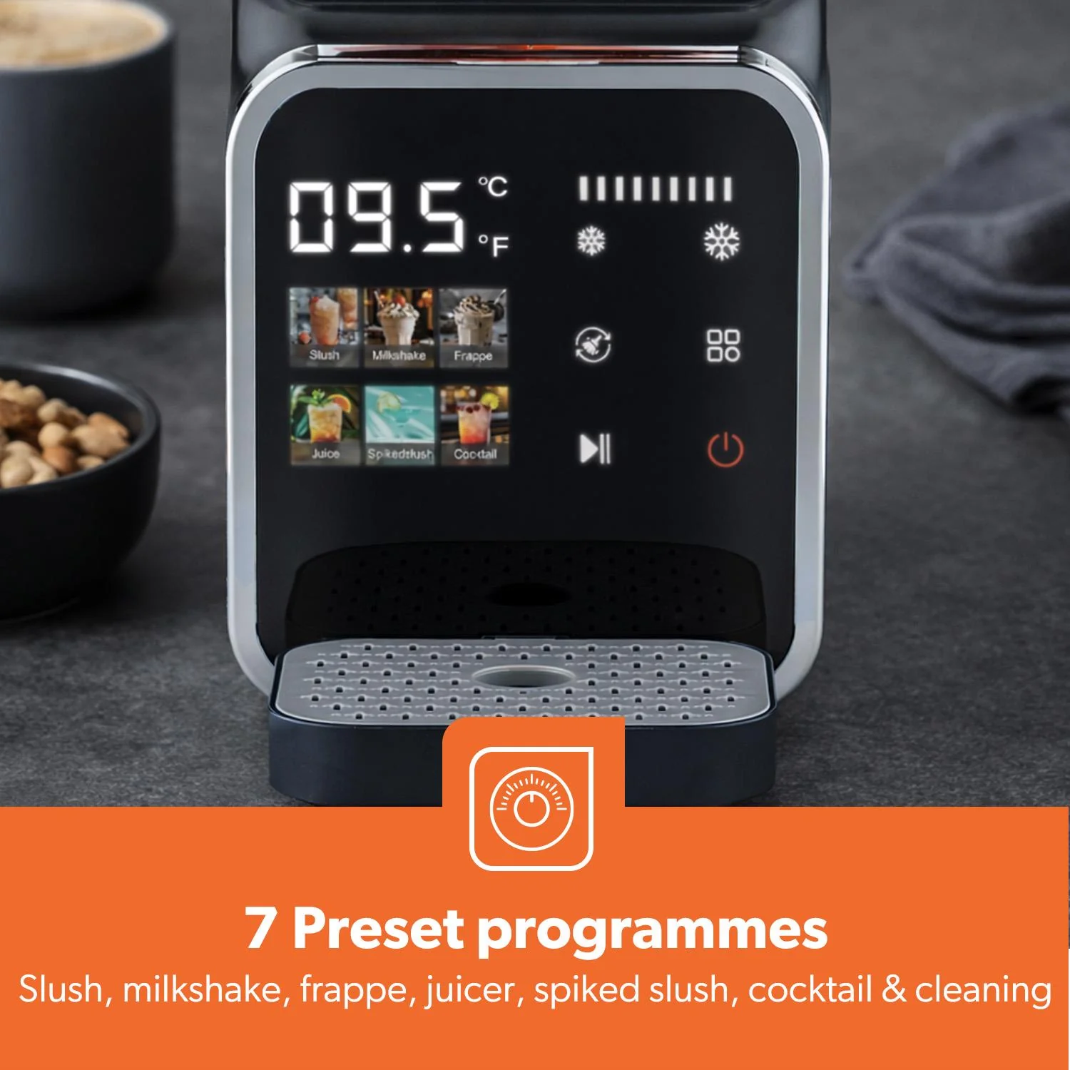 1.8L Slush Machine Touchscreen Icy Drink Maker For Icy Drinks & Cocktails - Image 9