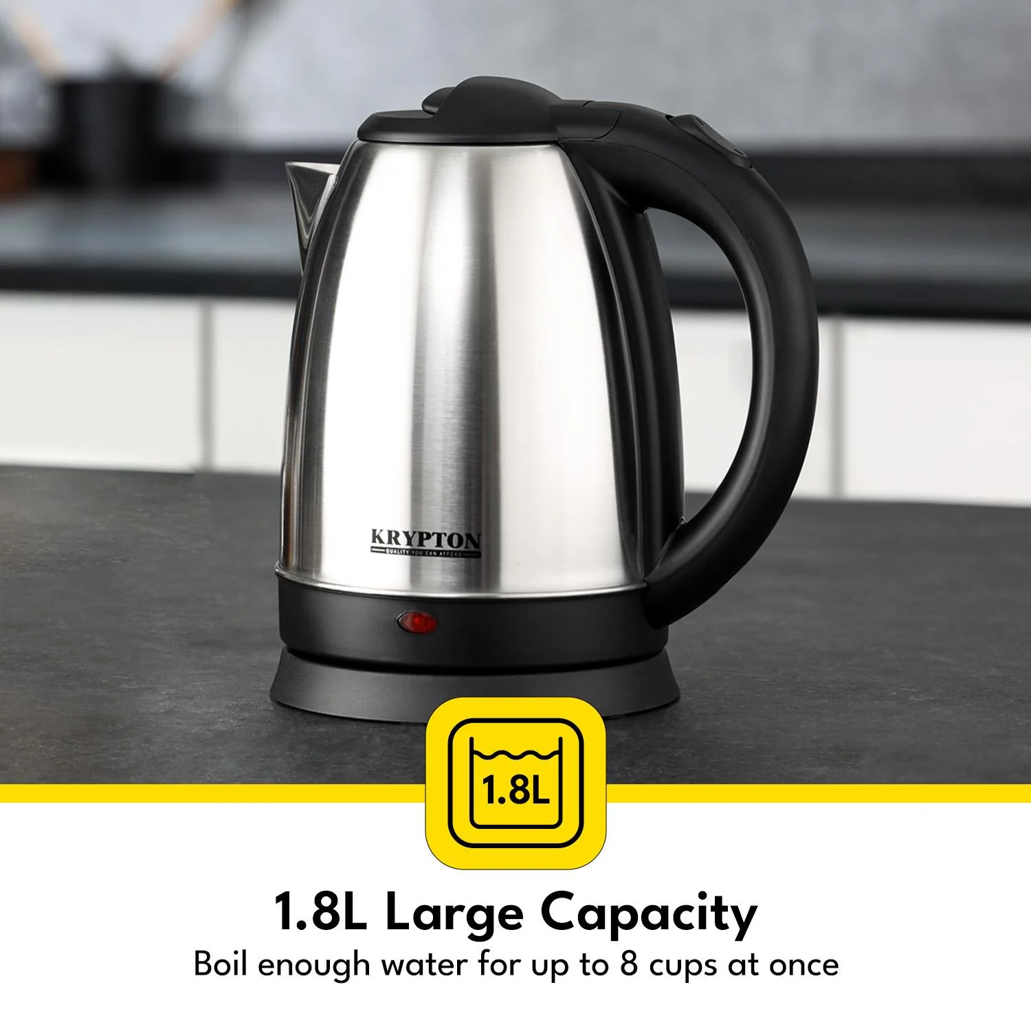 1.8L Stainless Steel Jug Kettle With LED Indicator - Image 3