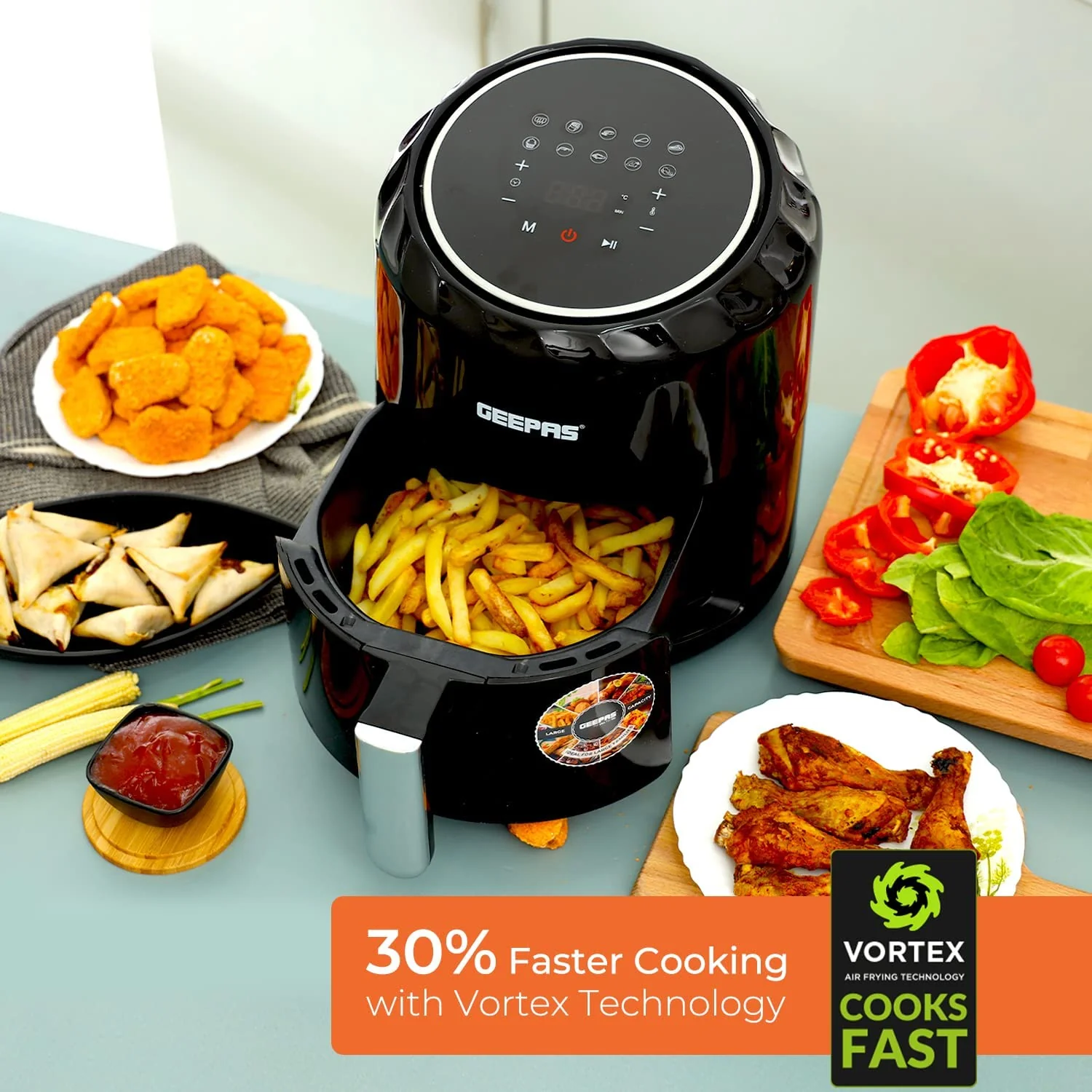 10-In-1 Rapid 3.5L 'Vortex' Air Fryer + Free Recipe E-Book - Image 3