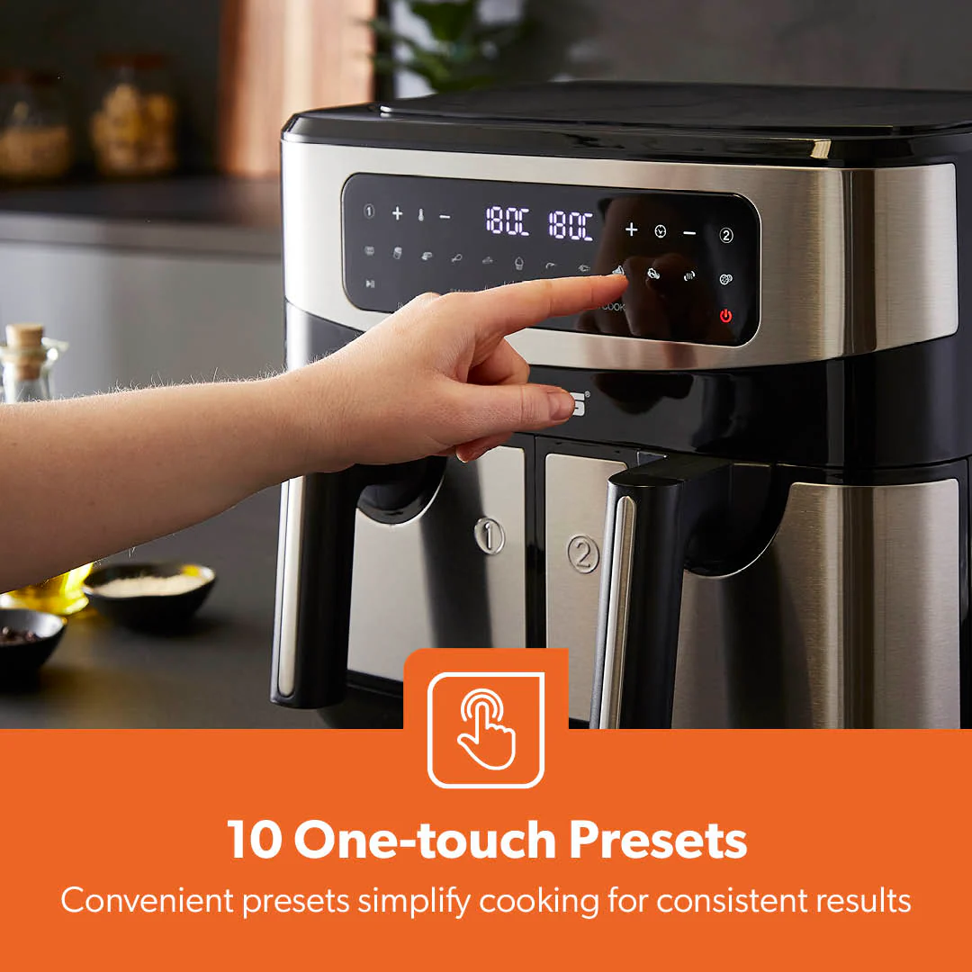 10-In-1 Digital Rapid Vortex Dual Basket Air Fryer 9L - Image 3