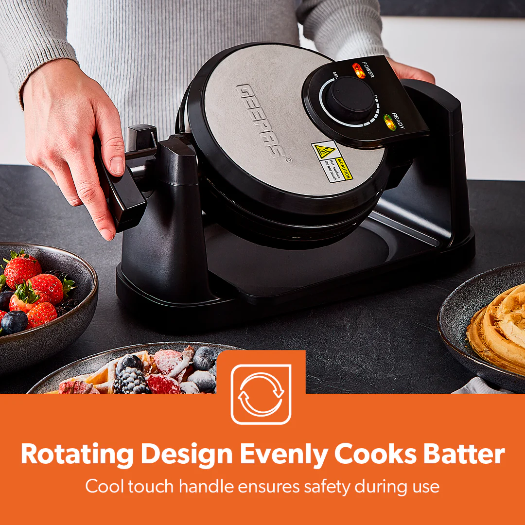 4 Slice Rotating Waffle Maker With Non-Stick Plates - Image 8