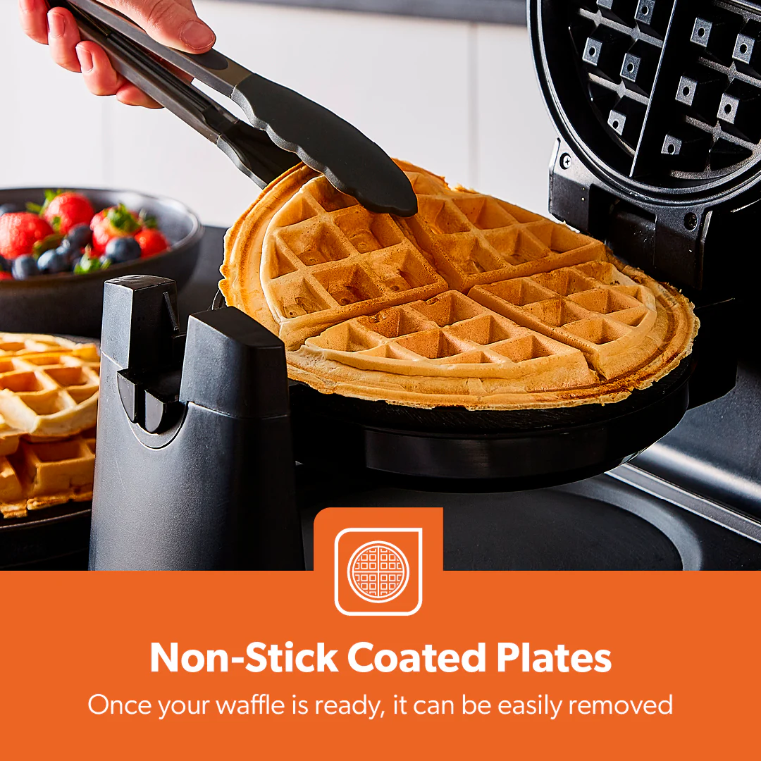 4 Slice Rotating Waffle Maker With Non-Stick Plates - Image 9