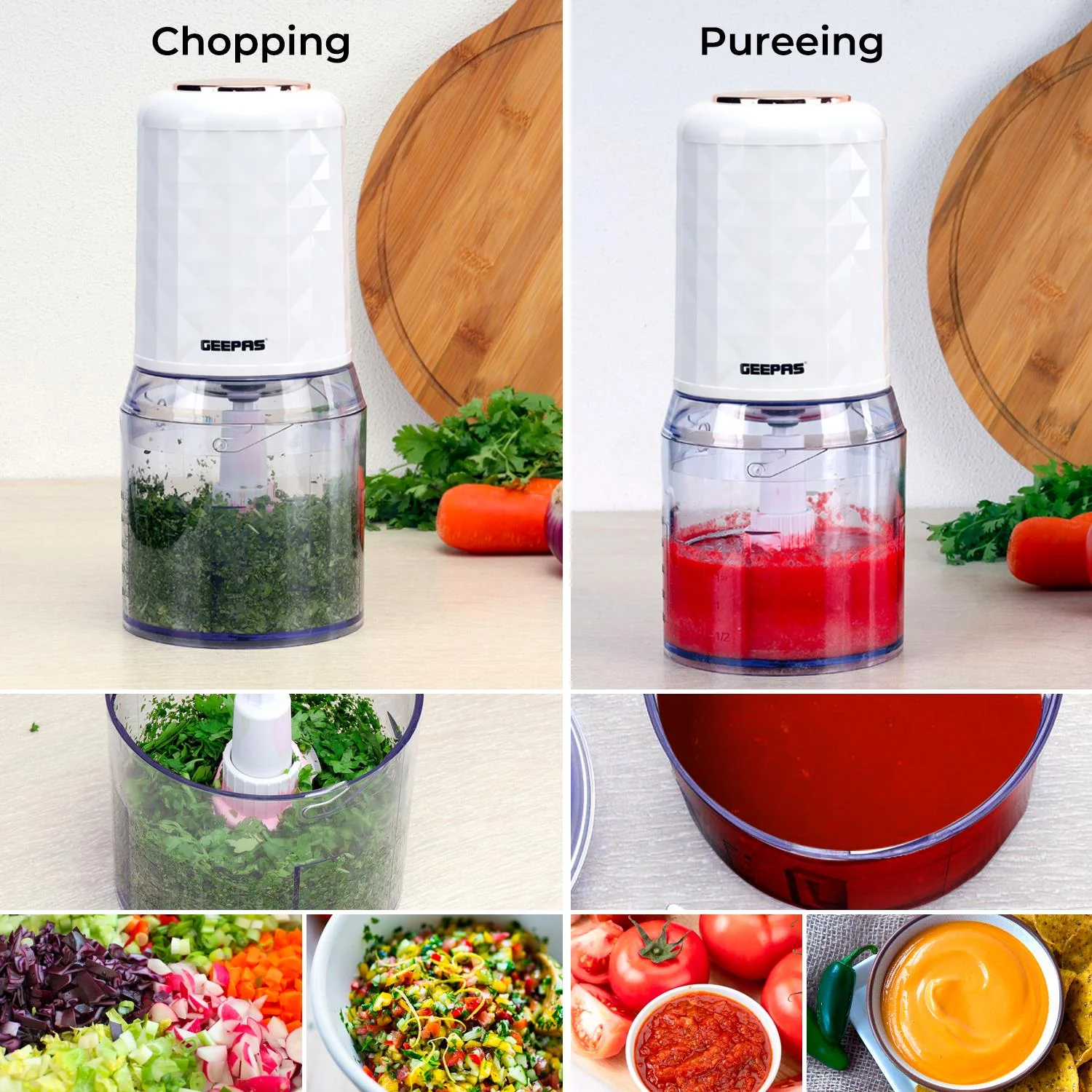 1000W Omelette Maker & 400W Mini Food Processor Kitchen Combo - Image 5