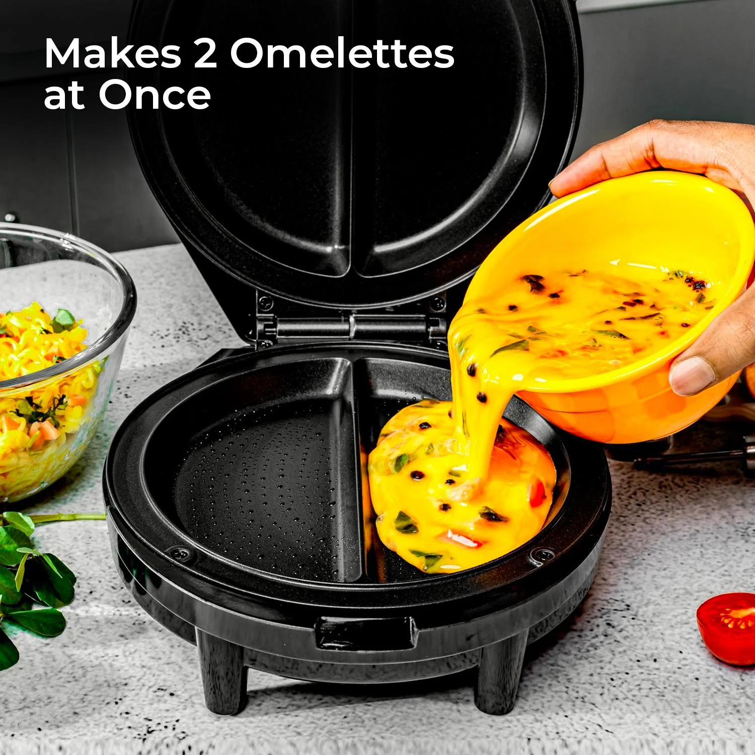 1000W Omelette Maker & 400W Mini Food Processor Kitchen Combo - Image 6