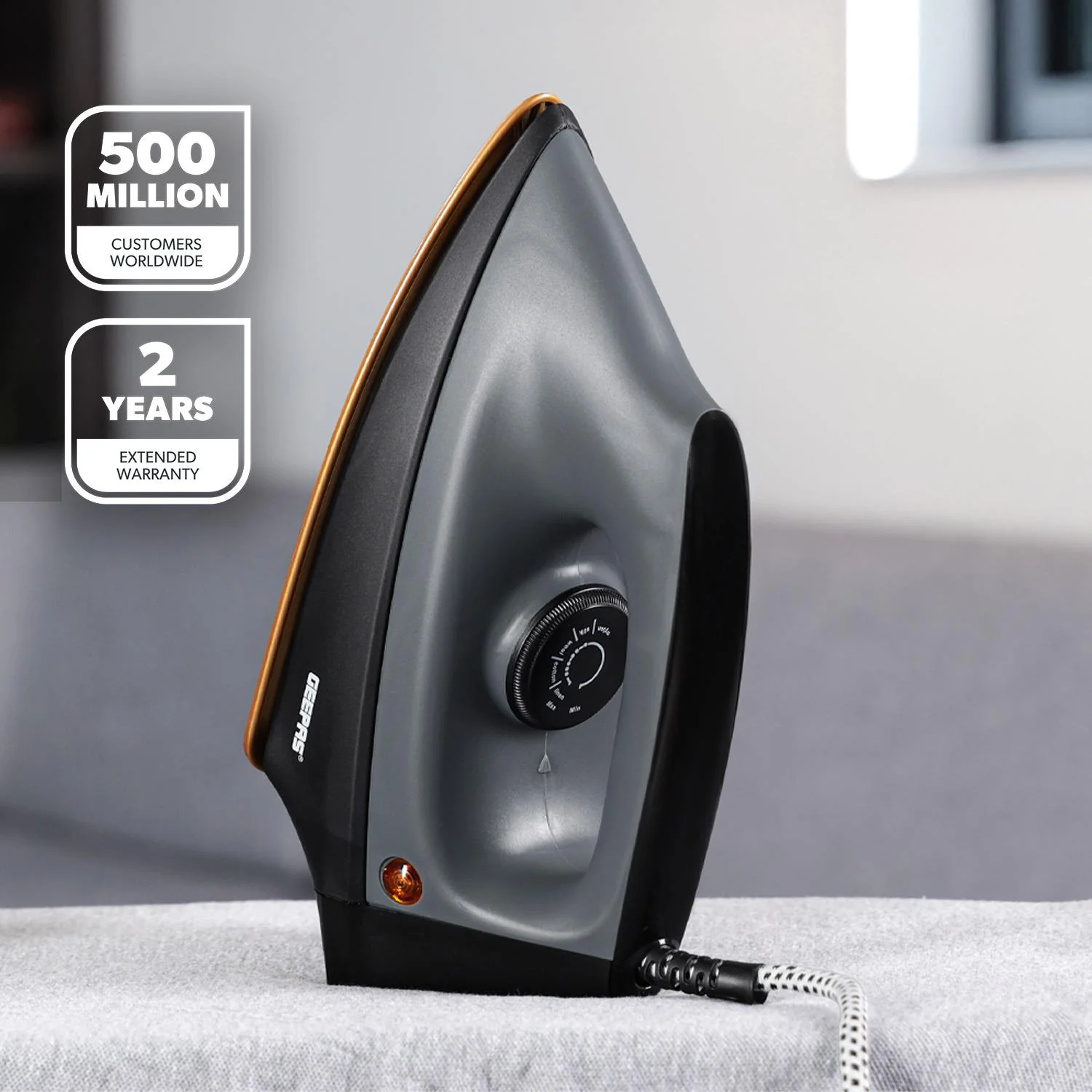1200W Professional Heavyweight Dry Iron With Ceramic Soleplate - Image 2