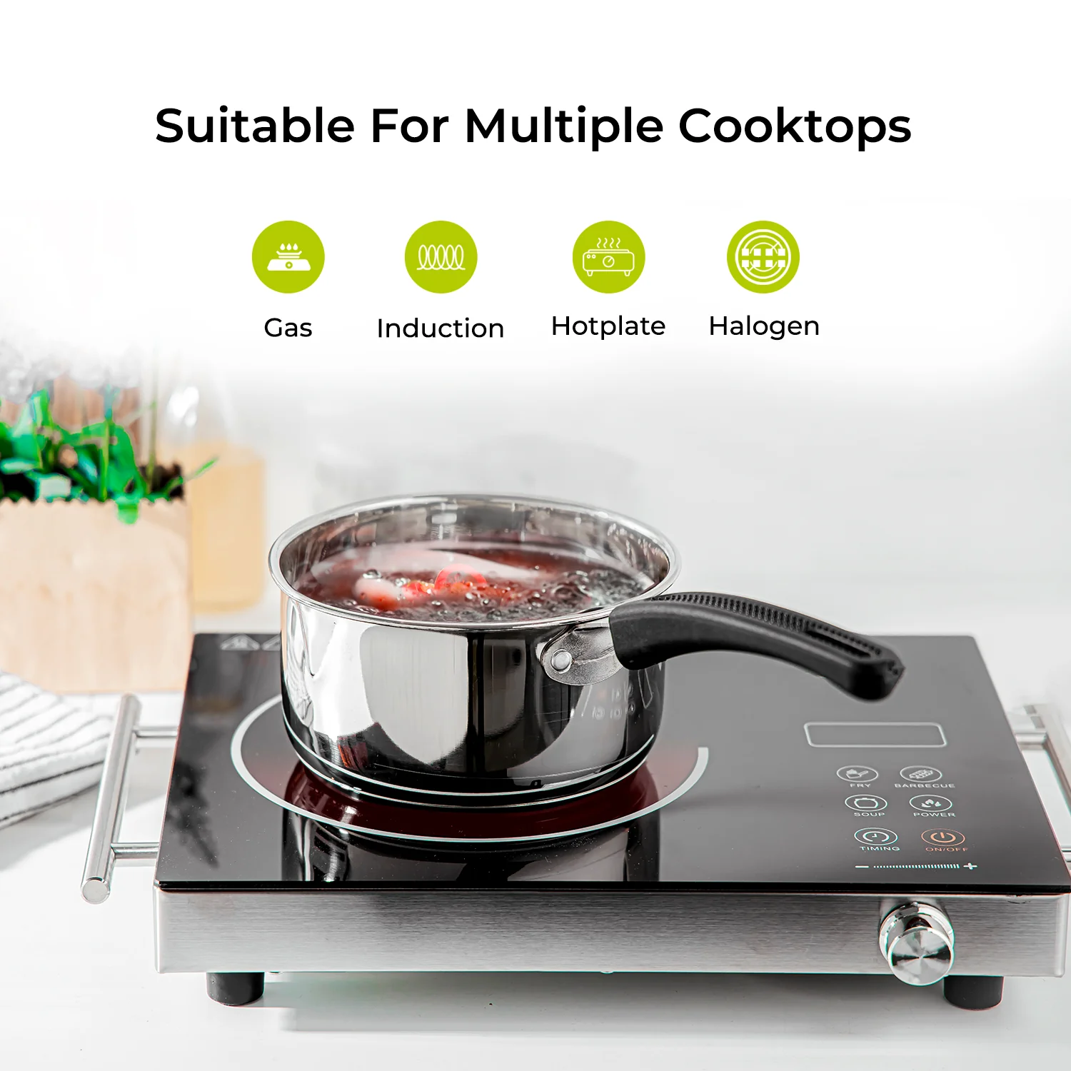 14cm Heavy-Gauge Tri-Ply Stainless Steel Saucepan - Image 3