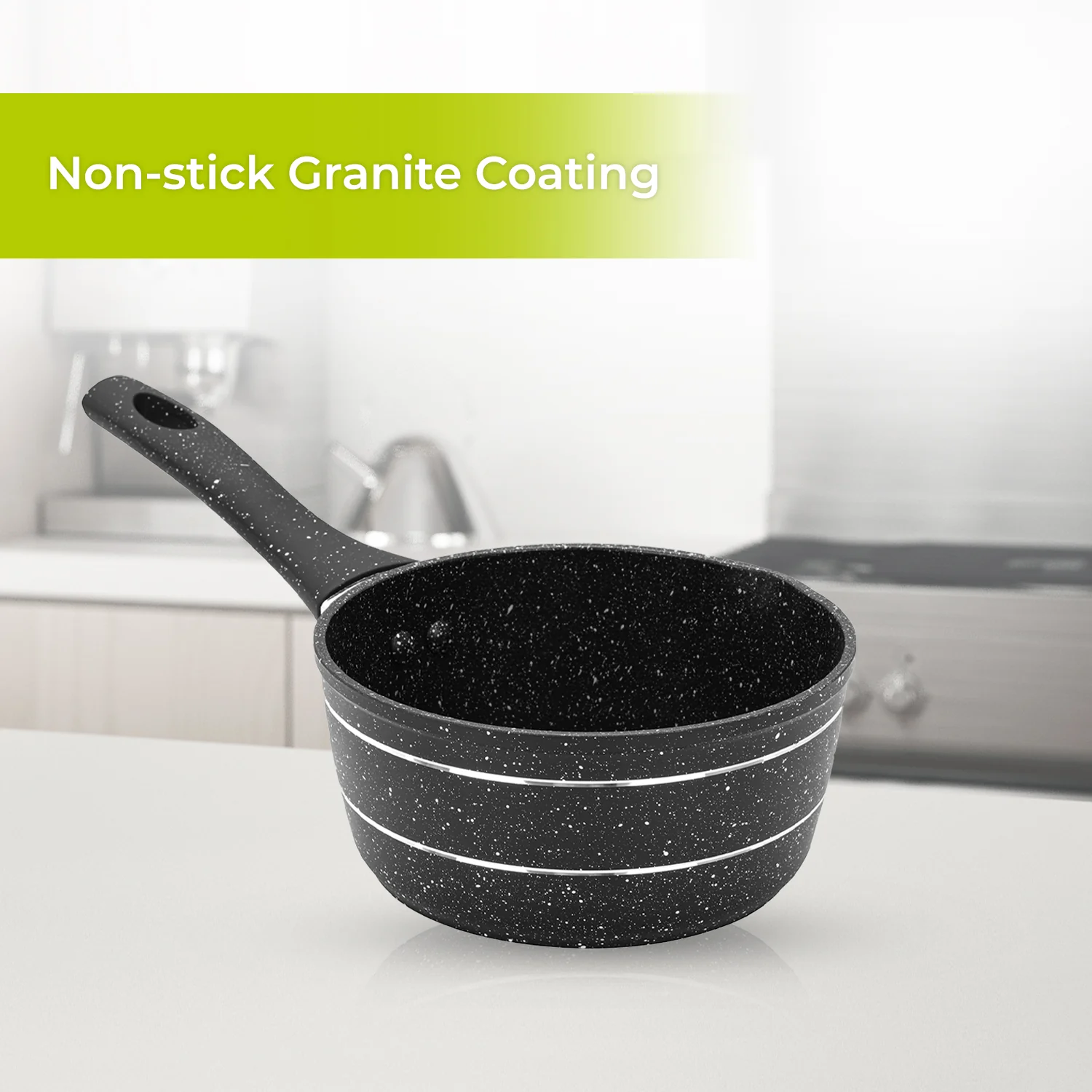 14cm Lightweight 5-Ply Non-Stick Saucepan - Image 3