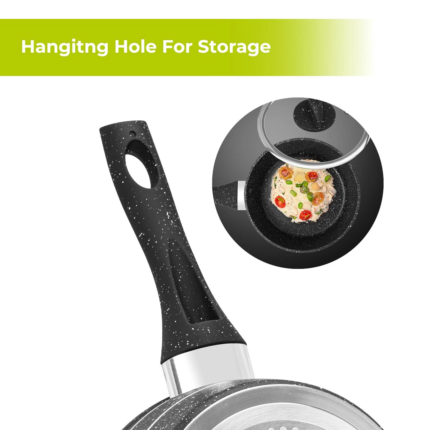 18cm Lightweight Non-Stick Induction Saucepan - Image 6