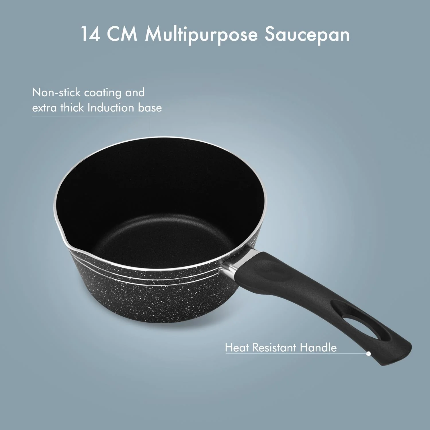 18cm Non-Stick Lightweight Aluminium Saucepan - Image 5