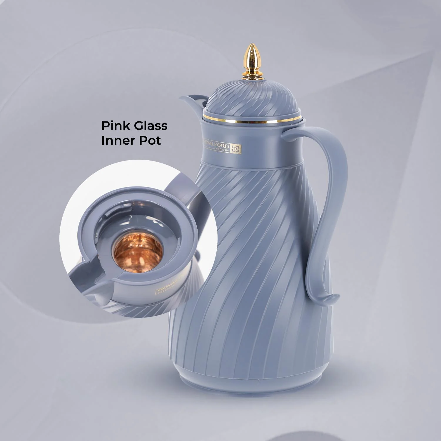 1L Hala Royal Blue Insulated Vacuum Flask Thermos Jug - Image 4