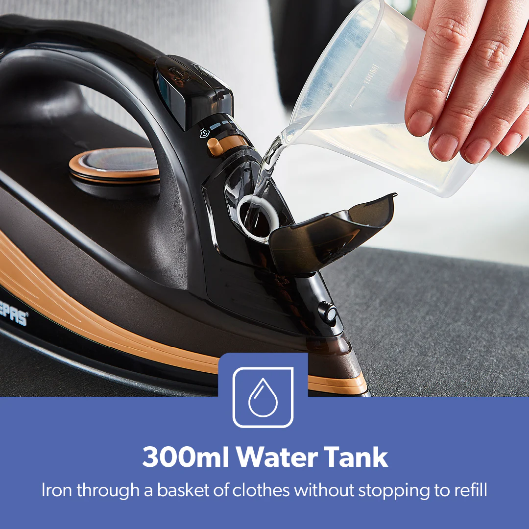 2-In-1 Black and Gold Vertical Or Burst Cordless Steam Iron - Image 8