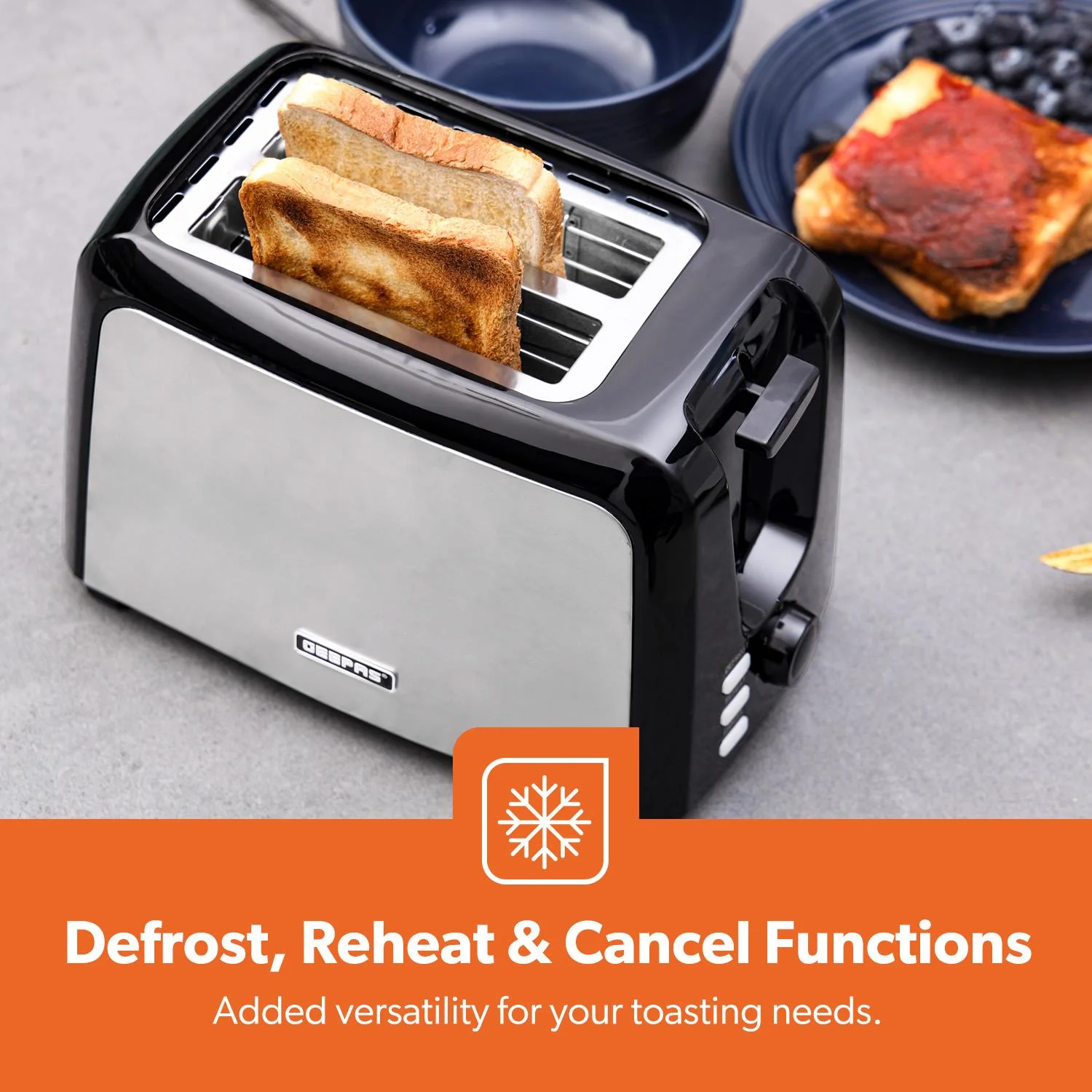 2 Slice Bread Toaster & 1.7L 2200W Electric Kettle Set - Image 6
