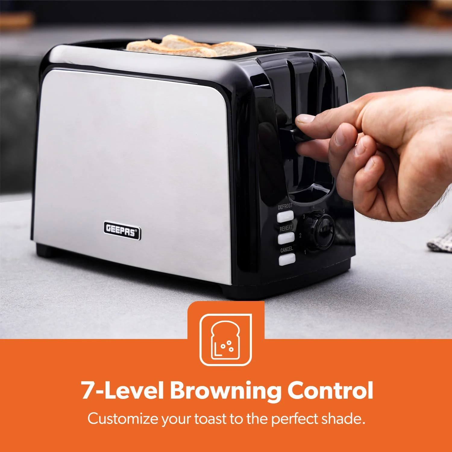 2 Slice Toaster, 1.7L Electric Kettle & 20L Solo Microwave Set - Image 6