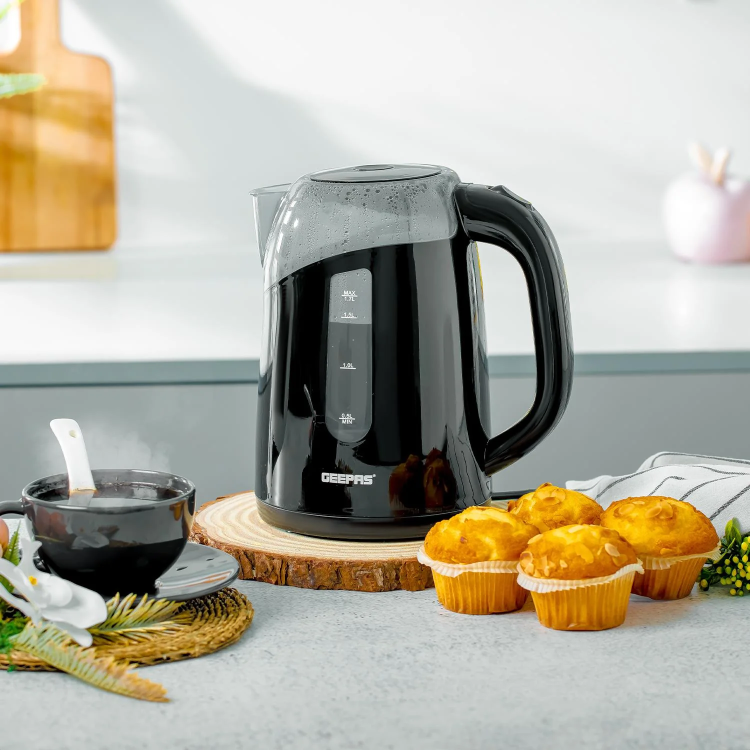 2 Slice Toaster & 1.7L Illuminating Electric Kettle Set - Image 2