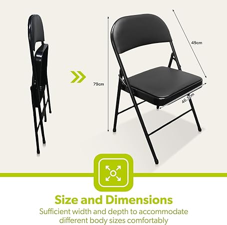 2x Padded Metal Folding Chairs For Outdoor and Indoor - Image 5