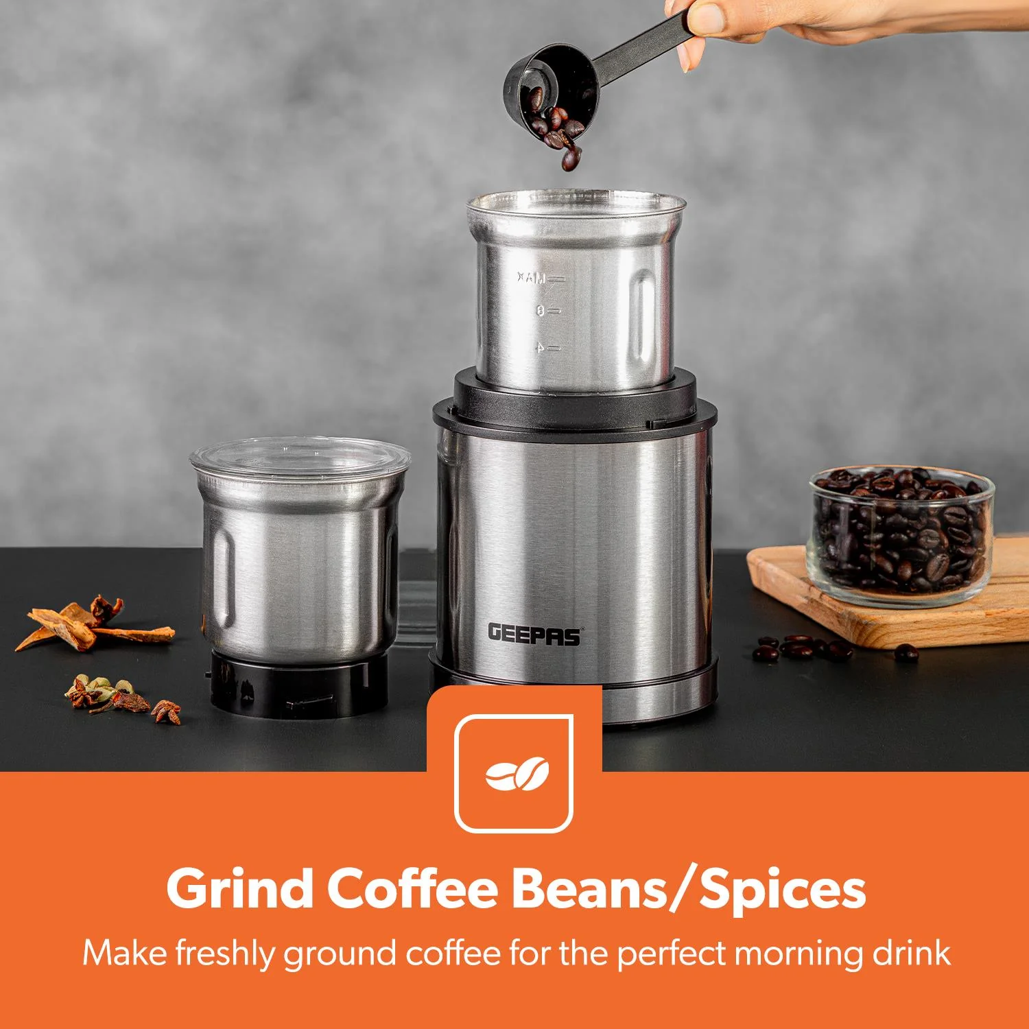 20-Bar Espresso and Cappuccino Coffee Machine With 200W Coffee Grinder - Image 3