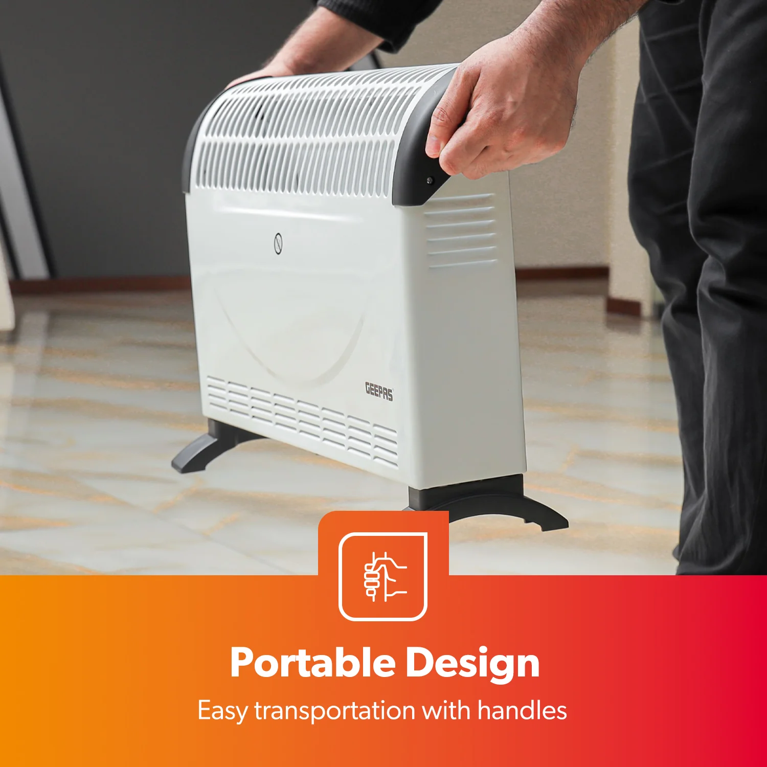 2000W Electric Convector Heater With 3 Heat Settings - Image 4