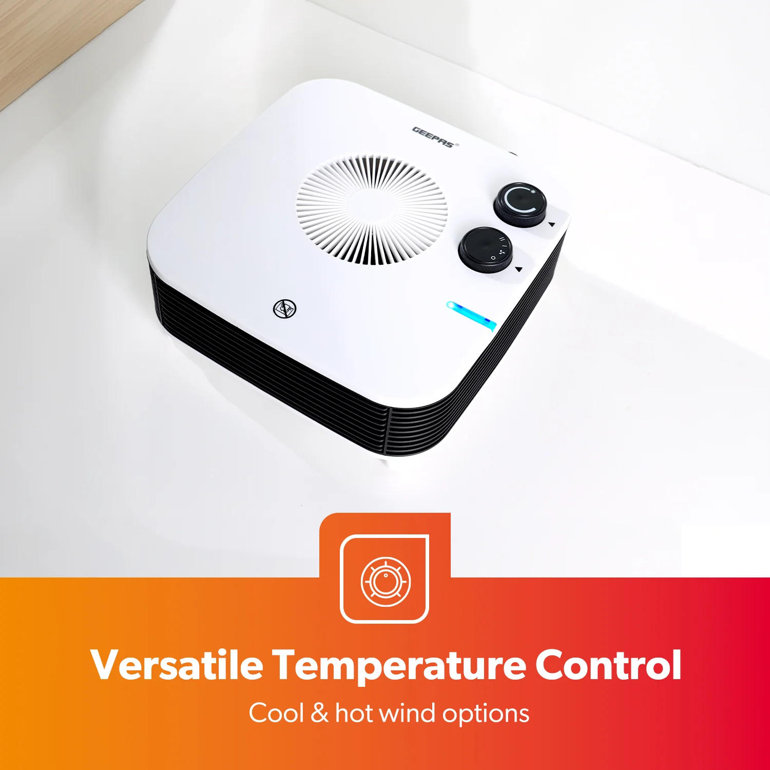 2000W Energy-Efficient Wide Angle Flat Fan Heater - Image 6