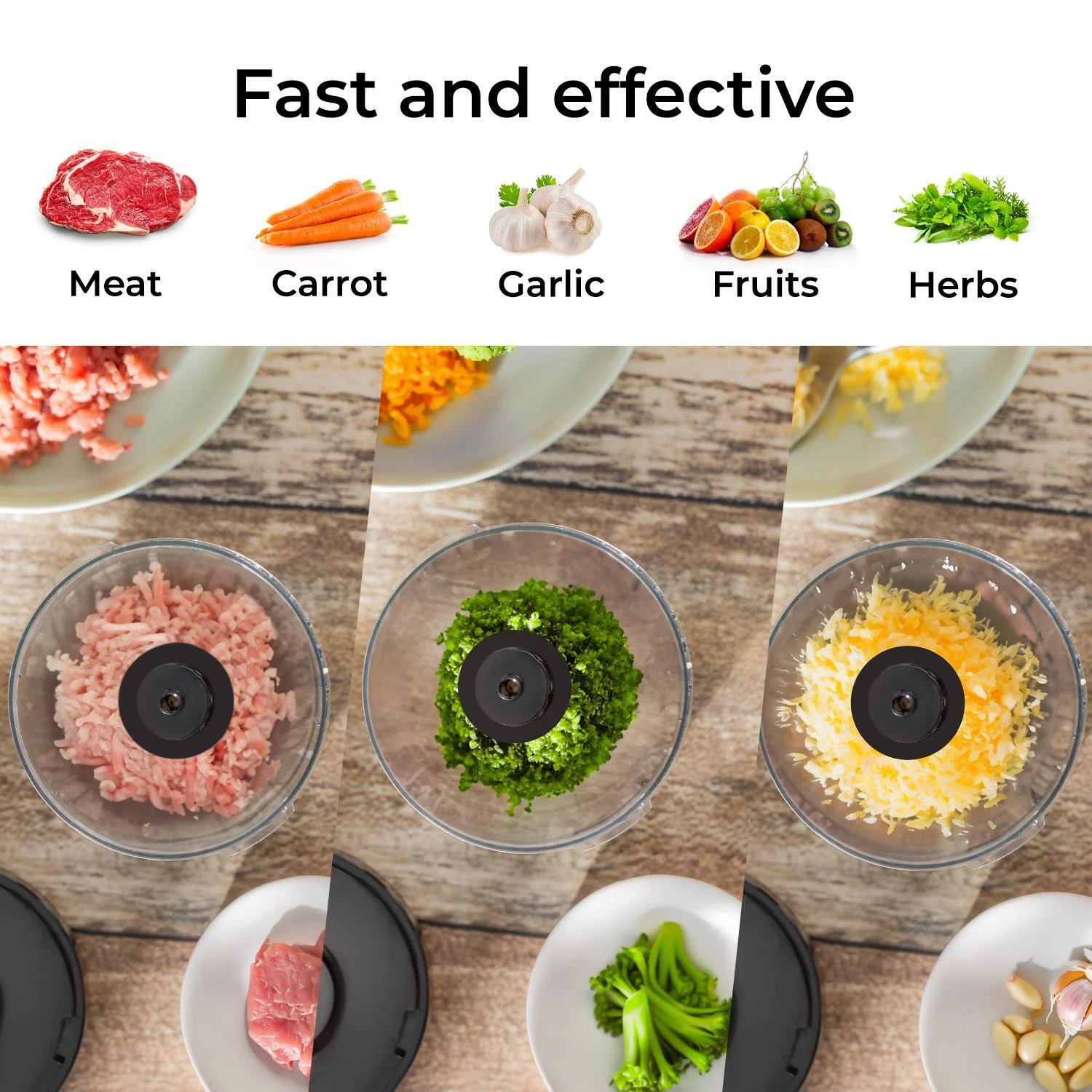 200W Black Multi-Chopper and Mini Food Processor 350ml - Image 6