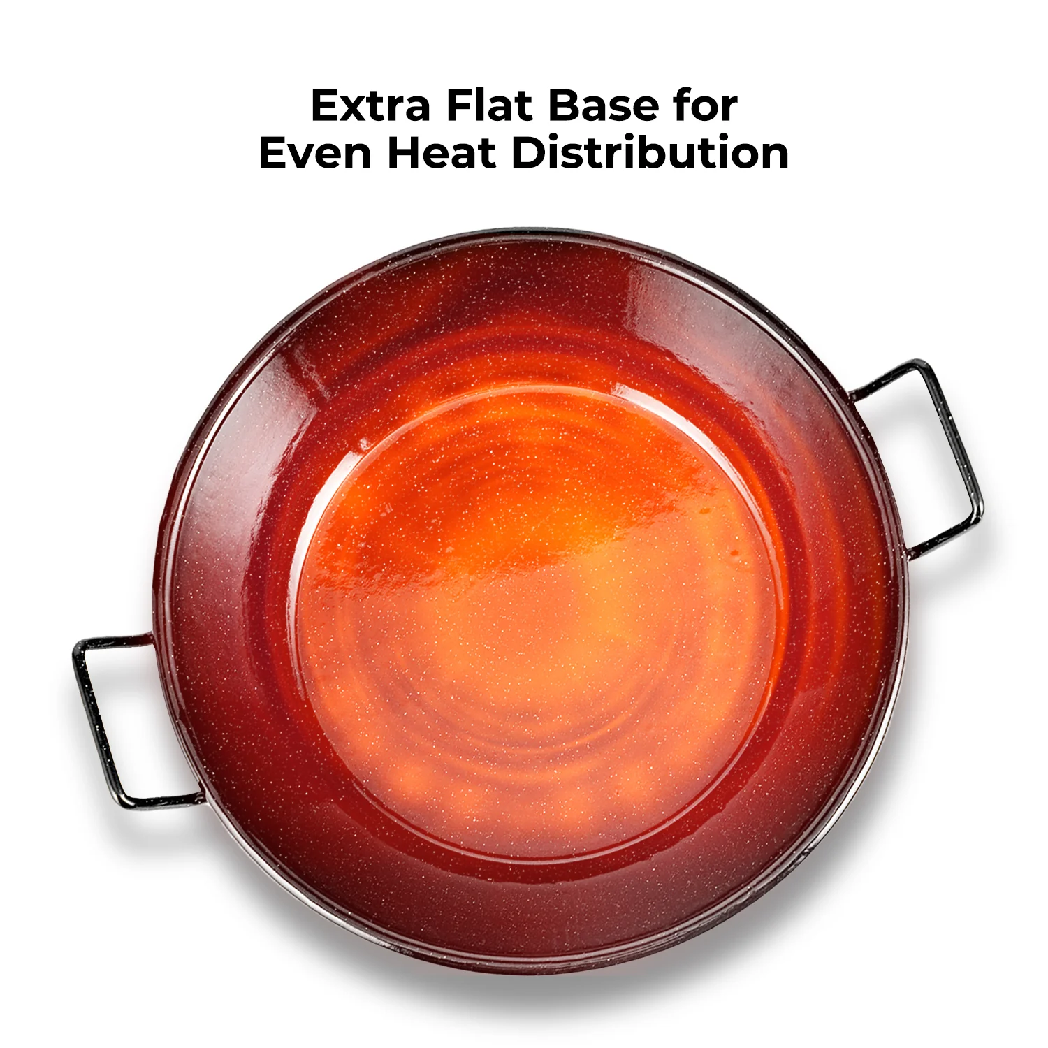 20cm Enamel Coated Non-Stick Deep Paella Wok Pan - Image 4