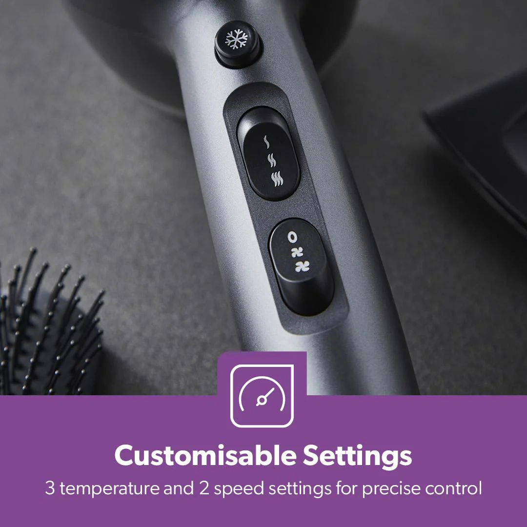 2200W Professional Ionic Hair Dryer 3 Heat & 2 Speed - Image 9