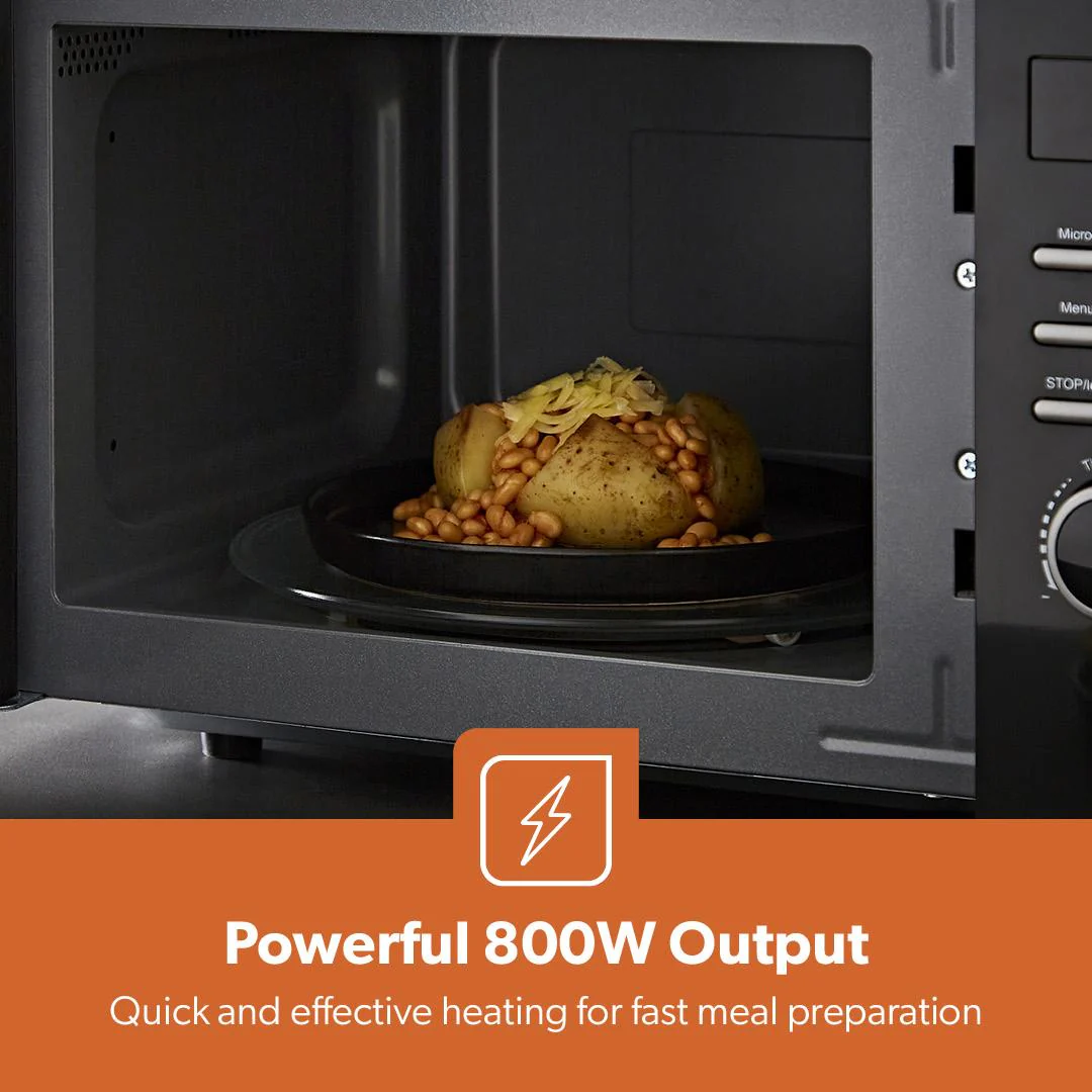 23L Digital Microwave Oven, 1.8L Retro Kettle & 4-Slice Toaster Set - Image 7