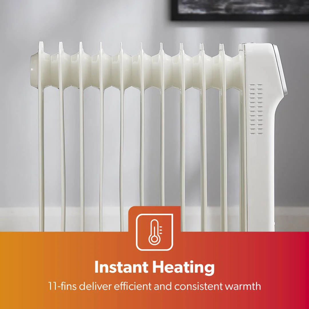2500W Digital 11-Fin Oil-Filled Electric Radiator Heater - Image 7