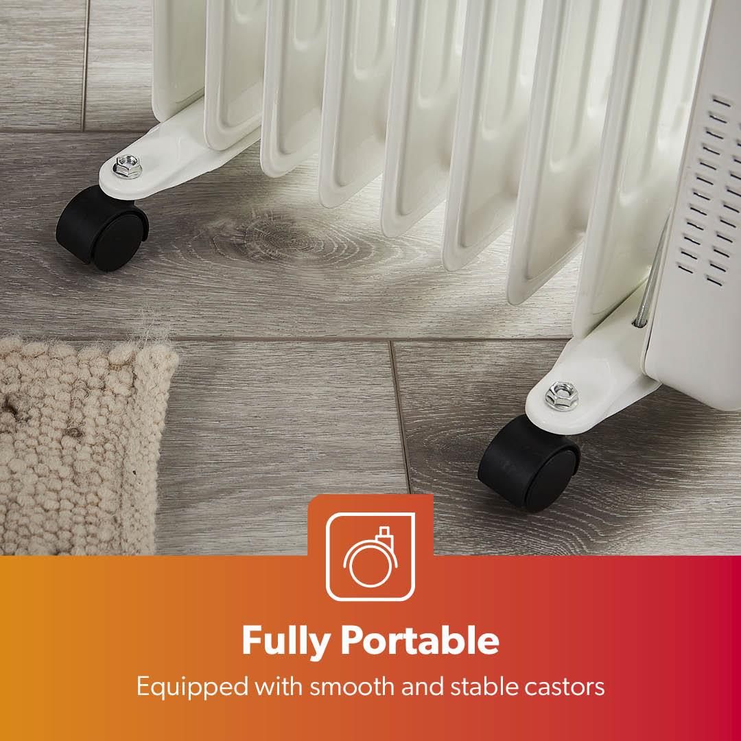 2500W Digital 11-Fin Oil-Filled Electric Radiator Heater - Image 9