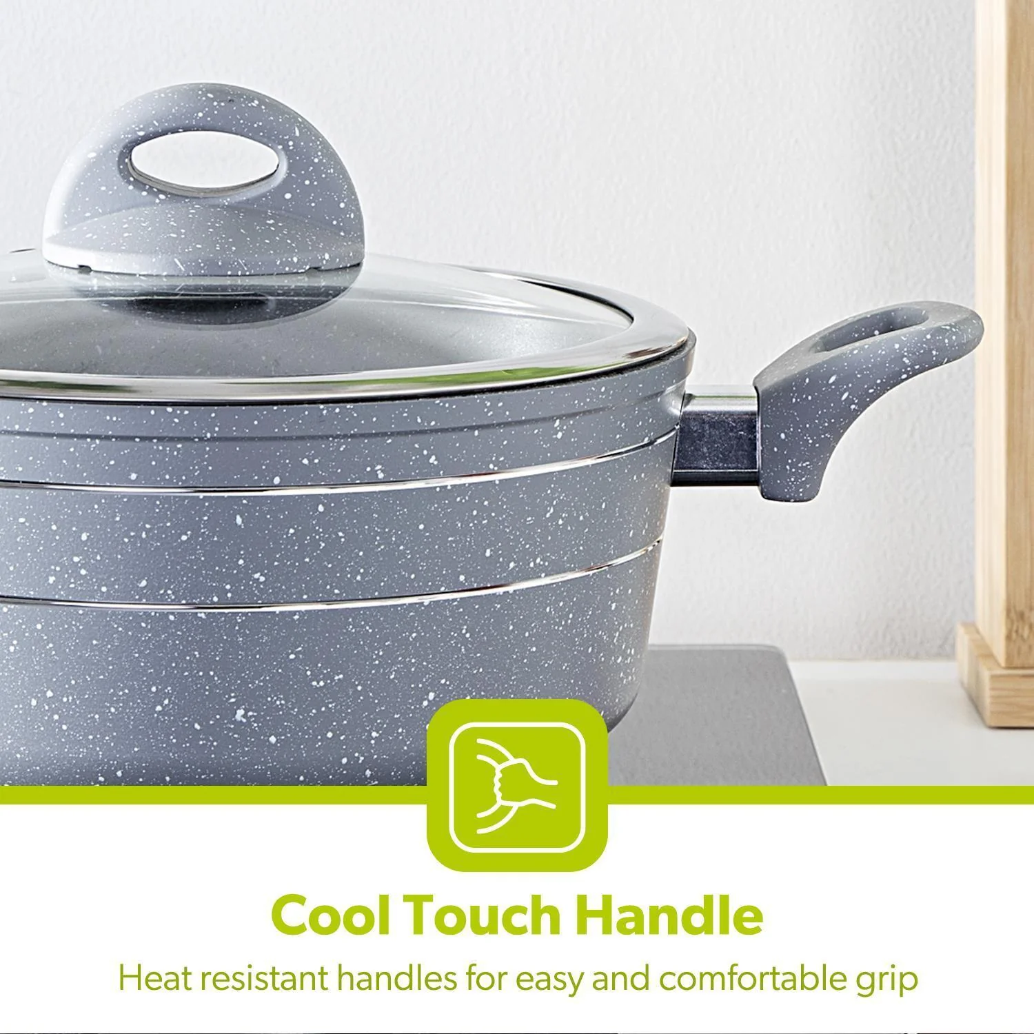 26cm Forged Aluminium Non-Stick Casserole Dish - Image 7