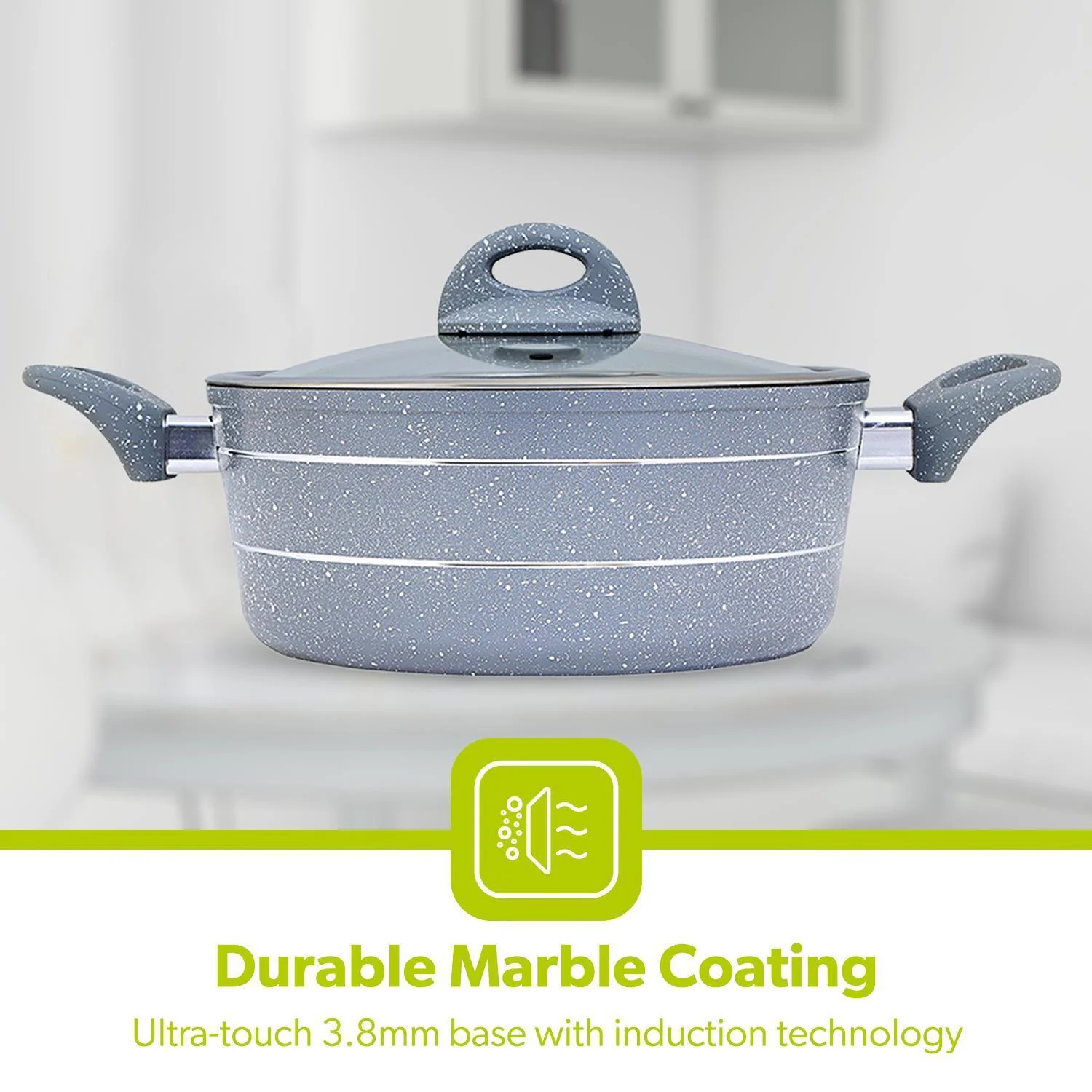 26cm Forged Aluminium Non-Stick Casserole Dish - Image 8