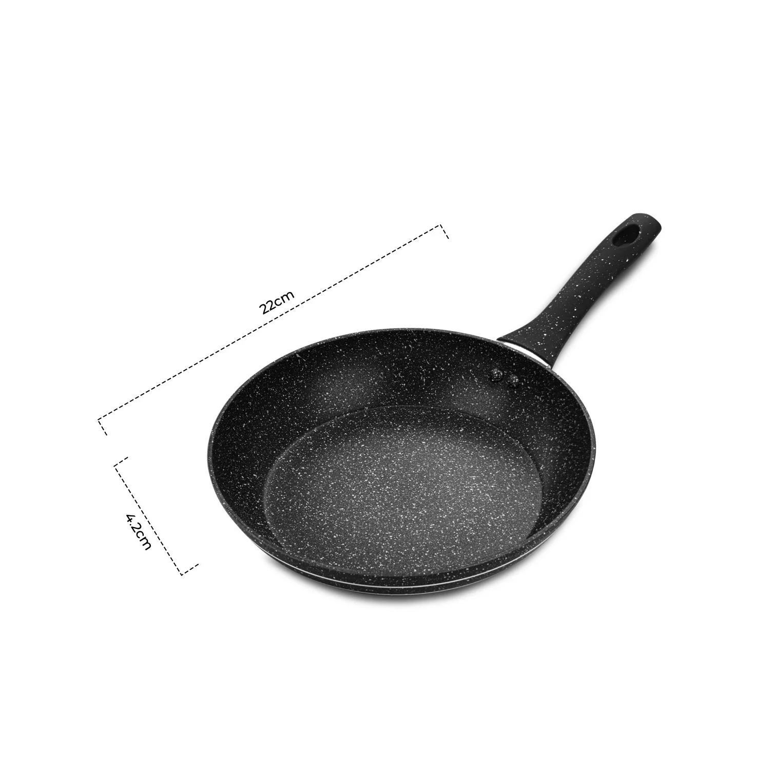 28cm Non-Stick Lightweight Granite Coated Frying Pan - Image 7