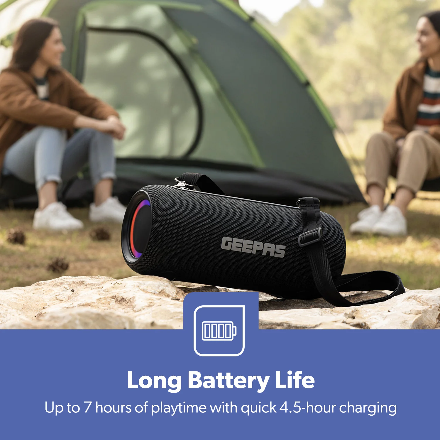 360° Bluetooth Capsule Speaker With RGB Party Lights - Image 9