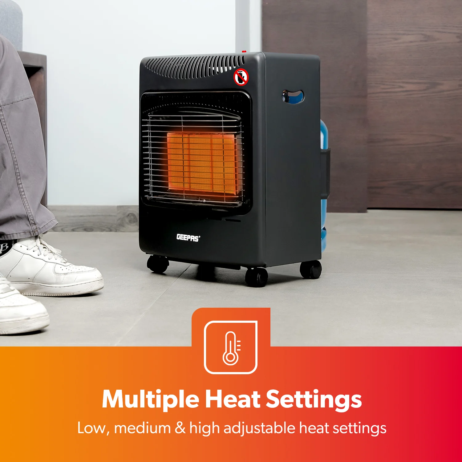 4.2KW Portable Indoor Gas Heater with Piezoelectric Ignition - Image 3
