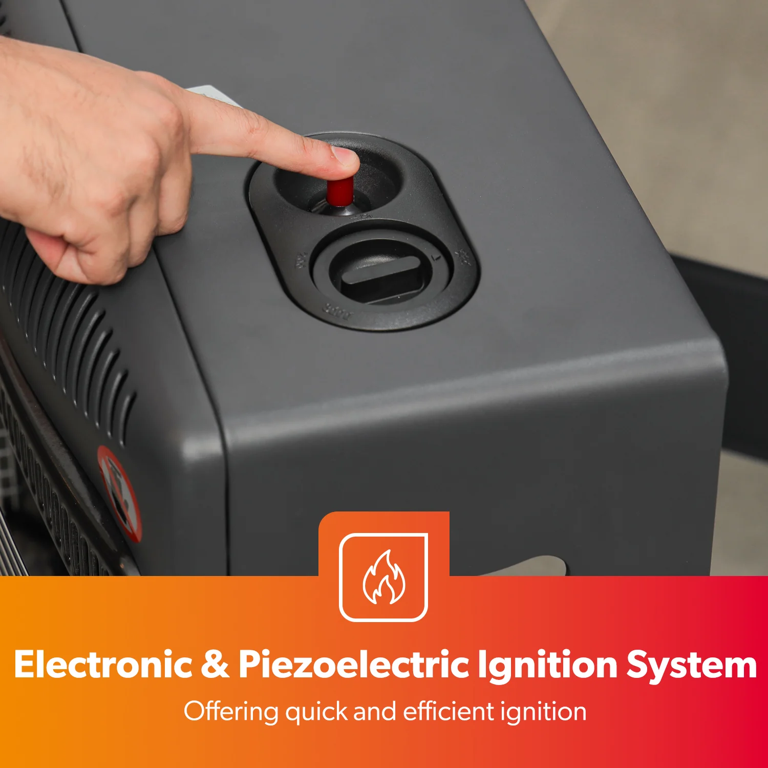 4.2KW Portable Indoor Gas Heater with Piezoelectric Ignition - Image 4