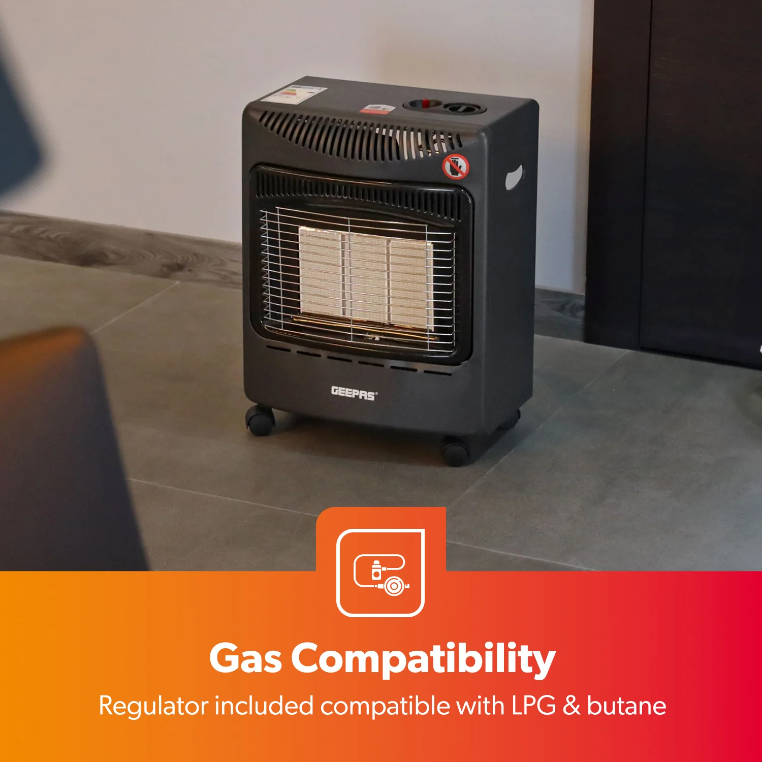 4.2KW Portable Indoor Gas Heater with Piezoelectric Ignition - Image 6