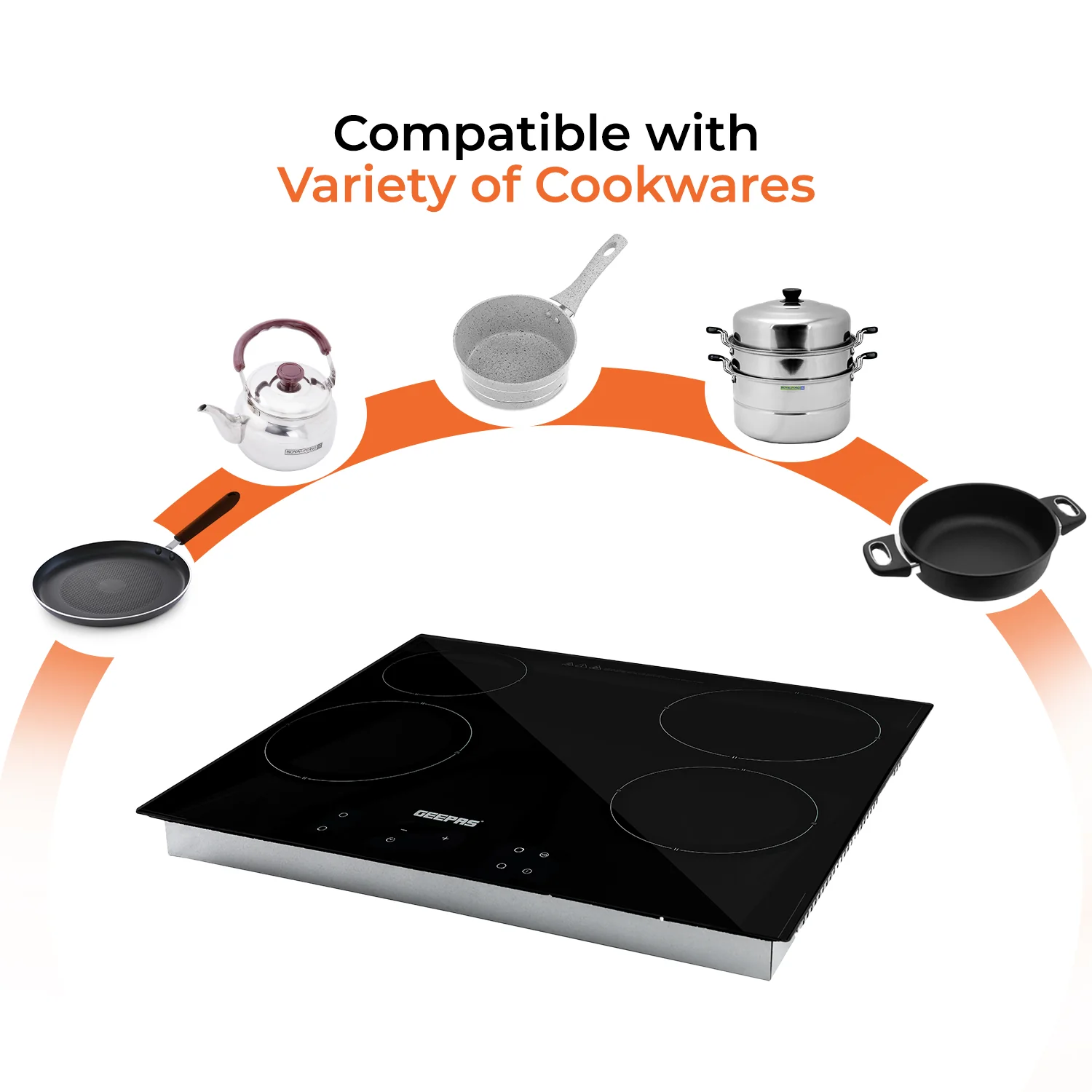 4-Burner Smart Digital Control Built-In Infrared Hob - Image 4