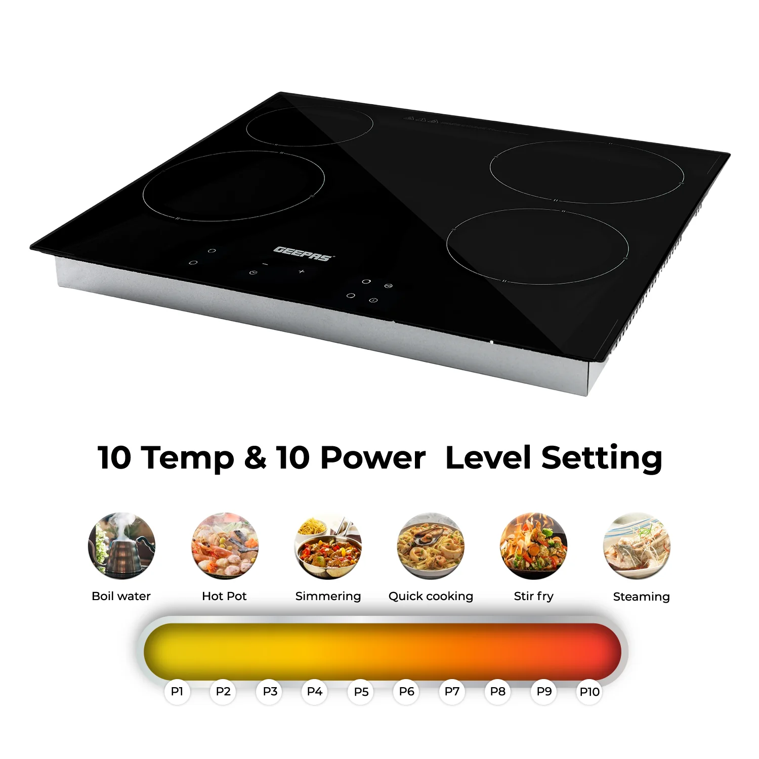 4-Burner Smart Digital Control Built-In Infrared Hob - Image 5