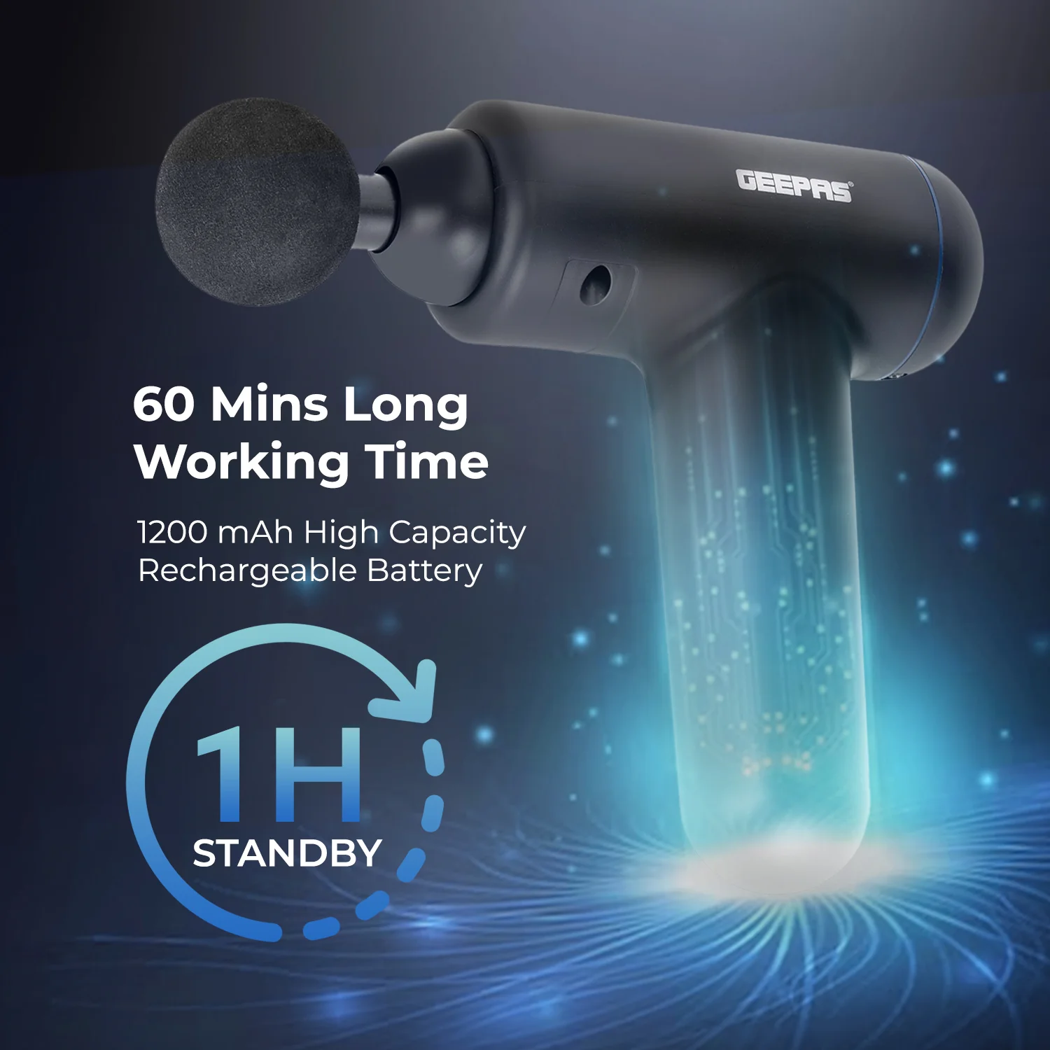 4-In-1 Rechargeable Sonic Massage Gun - Image 3