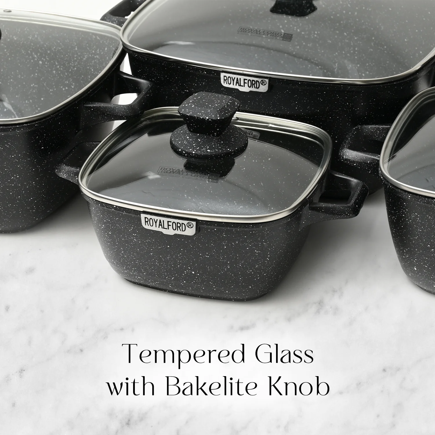 Four Piece Die-Cast Lightweight Aluminium Cookware Set - Image 4